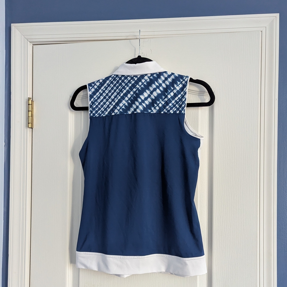 Lady Hagen Navy and White Patterned Golf Top - Picture 4 of 4